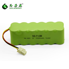 Ciclo de vida largo de alta potencia recargable 3500 mah 14,4 voltios sc nimh paquete de batería batería del aspirador